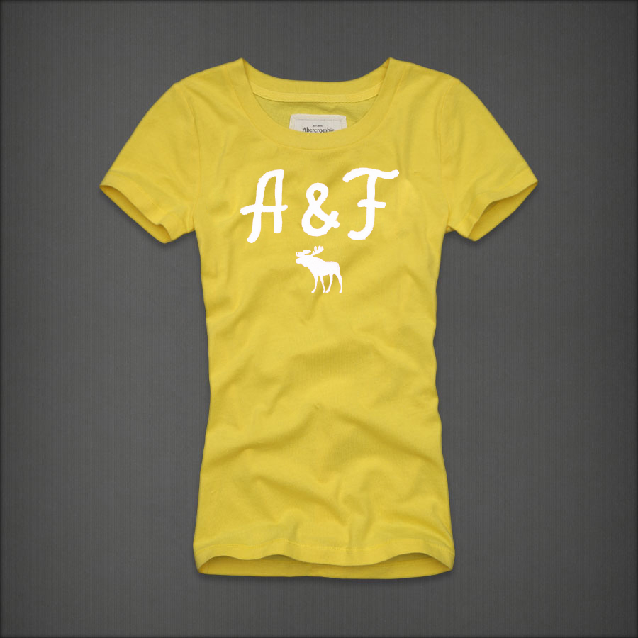 Abercrombie Fitch Mujeres De Cuello Redondo Corto Remera AF8284 Abercrombie Fitch Mujeres De Cuello Redondo Corto Remera AF8284
